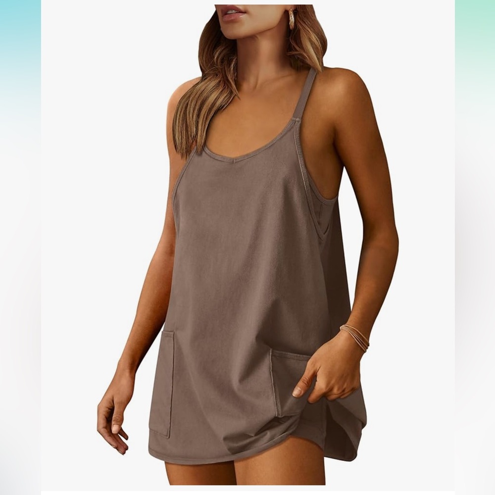 Brown Dress Built In shapewear
